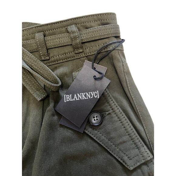 Blank NYC Green Hakuna Matata Pleated High Waist Pants *Revolve Dark Academia - Picture 3 of 15